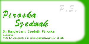 piroska szedmak business card